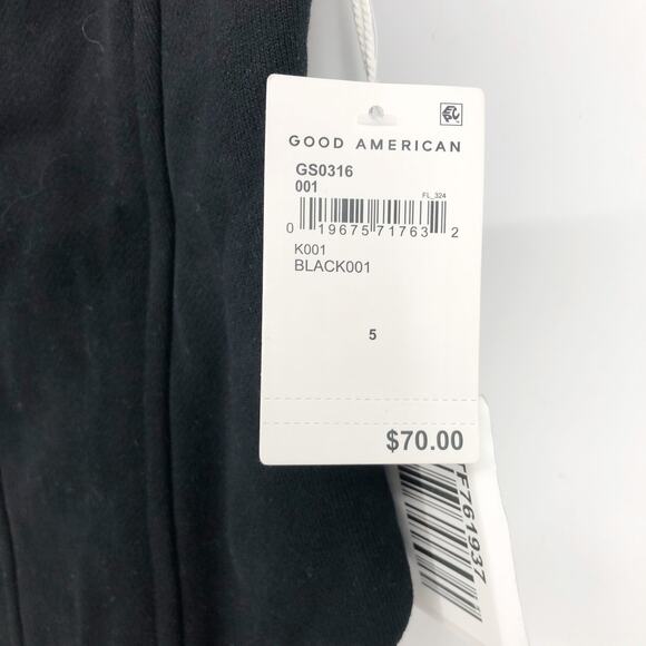 GOOD AMERICAN Sueded Fleece Corset Top 5-XXL Black Side Zipper 100% Cotton NWT - Picture 9 of 12